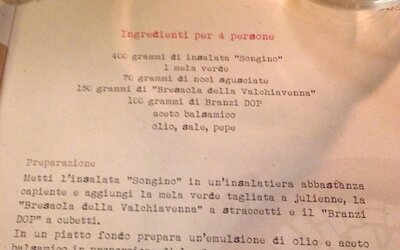 Carta dei vini e dettaglio della sala