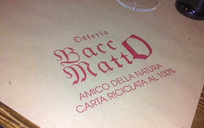 Carta dei vini con 200 etichette italiane Bacco Matto