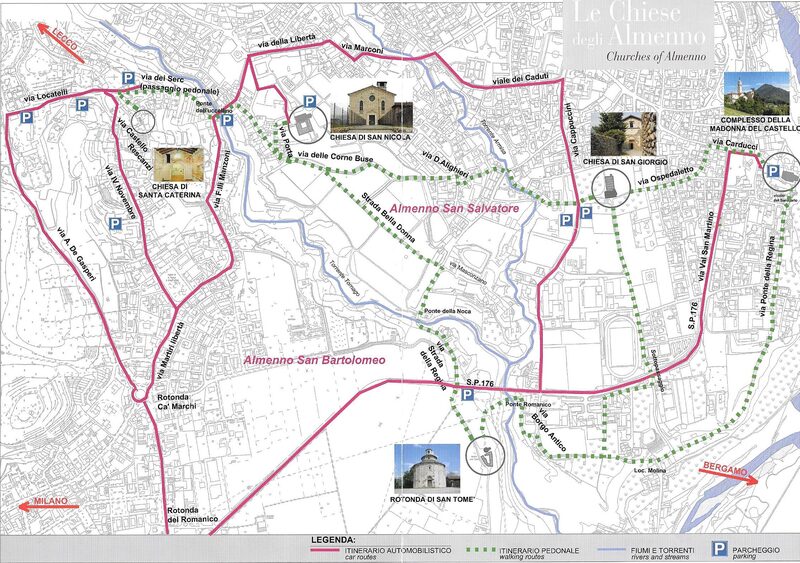 Sentiero del Percorso del Romanico tra i prati di Almenno