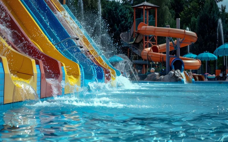 Lagune e scivoli del parco acquatico di Almè